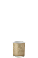 Porte-lampions en verre Pampas beige/blanc - (42569)